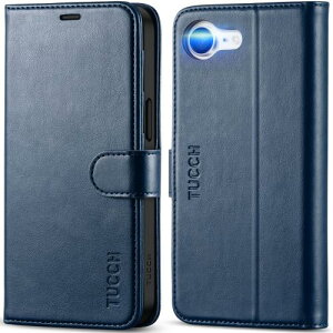 TUCCH iPhone 16e �Ή� �P�[�X �蒠�^ �A�C�t�H��16e �蒠�P�[�X �J�[�h���[ ���u���X�^���h�@�\ [RFID�u���b�L���O] �ϏՌ� �S�ʕی� TPU�f�� PU���� �����ӂ���16e�J�o�[ (2025�N���� 6.1�C���` �A�C�t