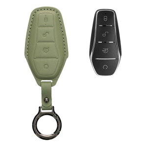 kwmobile �L�[�J�o�[ BYD Atto 3 / Sealion Han Tang Dolphin/Seal�Ή� �L�[�P�[�X - �X�}�[�g�L�[ �L�[�z���_�[ ���P�[�X ���U�[ �O���[���O���[ / ���C�g�u���E�� / �l�C�r�[ ���F