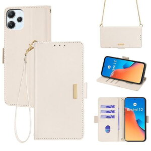 Redmi 12 5g ケース レッドミ12 5G ケース ショルダー ストラップ付き Xiaomi Redmi 12 5G ケース スタンド機能 カード収納 耐衝撃 リストストラップ付き redmi 12 5g