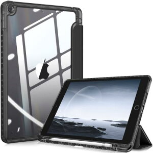 Fintie iPad ��9 / 8 / 7���� 2021/2020/2019 10.2�C���`�p�P�[�X �����o�b�N�J�o�[(�N���V�b�N�u���b�N)