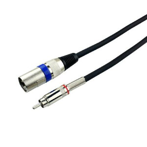 XLRケーブル 変換ケーブル XLR(オス) - RCA(オス) キャノンXLR キャノン変換ケーブル RCA変換ケーブル マイクケーブル オーディオケーブル (5m)