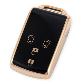 YANMW タントキーケースキーホルダー適合ダイハツタントカスタム キーカバー ウェイクスマートキーケース ゴールデンブラック / ゴールデンホワイト / シルバーブラック / シルバーホワイト