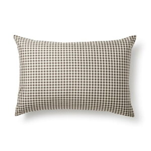 無印良品 再生ポリエステル 乾きやすい まくらカバー43×63cm用・ブラウンチェック 84738784