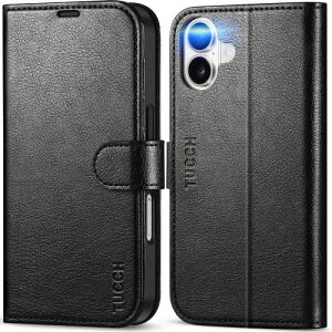 TUCCH iPhone 16 �Ή� �P�[�X �蒠�^ �A�C�t�H�[��16�蒠�P�[�X �J�[�h���[ ���u���X�^���h�@�\ [RFID�u���b�L���O] �ϏՌ� �S�ʕی� TPU�f�� PU���� �����ӂ���16�g�уJ�o�[ (2024�N���� 6.1�C���` iPhon