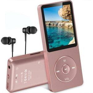 AGPTEK MP3�v���[���[ ���y�v���[���[ HIFI ���y�� 16GB���� 64GB�܂Ŋg���\ �{�^������ ���y�v���[���[ 40���ԍĐ� ���X���X�T�E���h FM���W�I �_�C���N�g�^���Ή� �A���[�� ����ȒP ���^ �ʋ�/
