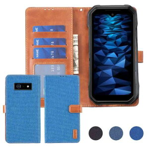 AnrekDuraForce EX KY-51D/KC-S603/KC-S703/A301KC �Ή� KYOCERA �f�j���ޗ� �蒠�P�[�X (�u���[) ���Z��ex �P�[�X �J�o�[ �蒠�^ �J�[�h���[ �T�C�h�}�O�l�b�g �X�^���h�@�\�t�� �X�}�z�P�[�X ���z�^ �ϏՌ� 