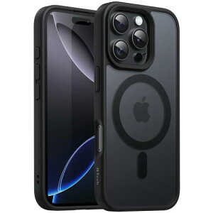 JETech iPhone 16 Pro 6.3C`p }Olbg P[X MagSafeɑΉ ̃}bgw ^ ϏՌ Jo[ (ubN)