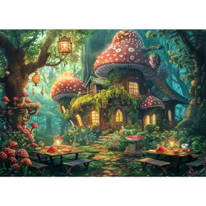 MISITU ジグソーパズル 1000ピース パズル 風景 森 建物 自然 ファンタジー プレゼント 贈り物 誕生日 記念日 祝い クリスマス おしゃれ インテリア 森の宴 (50 x 70 cm)