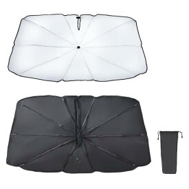 セイワ(SEIWA)車内用品 サンシェード ワンタッチ傘サンシェード Lサイズ(W1430mm×H820mm) Z117 シャフトレス 折りたたみ日よけ チタン銀コーティング 紫外線カット率99.9%日本メーカー製 カー用品
