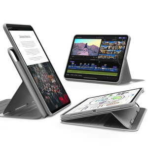ESR iPad Pro 11�C���` �P�[�X M5/M4 2025/2024 �Ή� ���E���}�O�l�b�g�J�o�[ �P�̎g�p�\ �c���Ή� 9�i�K�p�x�����X�^���h Pencil Pro/USB-C�Ή� �ϏՌ� �I�[�g�X���[�v Shift�V���[�Y �`�^�� / �O���[