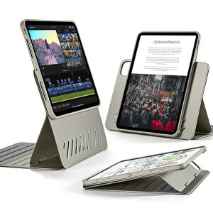 ESR iPad Pro 11�C���` �P�[�X M5/M4 2025/2024 �Ή� ���E���}�O�l�b�g�J�o�[ �P�̎g�p�\ �c���Ή� 9�i�K�p�x�����X�^���h Pencil Pro/USB-C�Ή� �ϏՌ� �I�[�g�X���[�v Shift�V���[�Y �`�^�� / �O���[