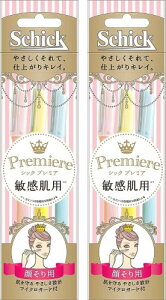 Schick(シック) シック Schick 顔そり用 プレミア 敏感肌用 Lディスポ マイクロガード付 使い捨て 使い捨てタイプ 女性カミソリ フェイス メイク 混合カラー 3本入×2個パック