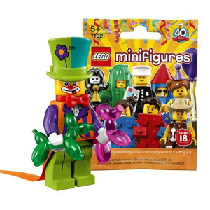 ���S(LEGO) �~�j�t�B�M���A�V���[�Y 18 �p�[�e�B�[�s�G�����J���b LEGO Collectable Minifigures Series 18 Party Clown 71021-4