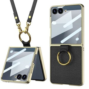 Galaxy Z Flip7 �P�[�X �T�u��ʕی�t�B�����t�� Samsung �M�����N�V�[z�t���b�v7 / SC-55F / SCG35 �p �J�o�[ �X�g���b�v�t�� ����PU���U�[×�d�C���b�L�t���[�� Uovon �X�}�z�P�[�X �y�� ���^ �S�ʕی� 