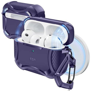 ESR AirPods �P�[�X ��4���� USB-C �Ή� MagSafe ���͗����h�~ �}�O�l�b�g�W Cyber�V���[�Y HaloLock �O���[�� / �O���[ / �u���[ / �����`�^�� / �p�[�v�� / �u���b�N / �ی쐫�A�b�v_���b�h / ���b�h Pro Pro3