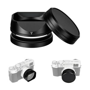 JJC ���^�� �����Y�t�[�h �x�m�t�B���� Fujifilm X100VI X100V X100F �ɑΉ� LH-X100 �t�[�h �݊� ���ǃo�[�W���� �˂����ގ� X100S X100T AR-X100 ���̃����Y �V���o�[ / ���� �t�[�h�L���b�v ���˖h�~ X70