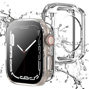 2 in 1 �S�ʕی�Apple Watch �p �h���P�[�X 46mm 45mm 44mm 42mm 41mm 40mm �A�b�v���E�H�b�` �J�o�[ ���p�G�b�W�f�U�C�� �ی� Series 10/9/8/7/SE/6/5/4 �K���X�t�B���� ��̌^ ��d�\�� PC�ۑf�� �����ȒP �E��