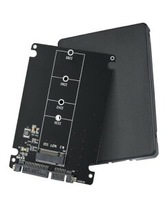 ELUTENG M.2 NGFF to SATA 3.0 �ϊ� 6Gbps �ϊ��A�_�v�^�[ �O�t���P�[�X 2.5�C���`SATA 2230 / 2242 / 2260 / 2280 mm �v���X�`�b�N�k ���r�M�� M.2 SSD �O�t���P�[�X (NVME�ɔ�Ή�) NGFF-SATA