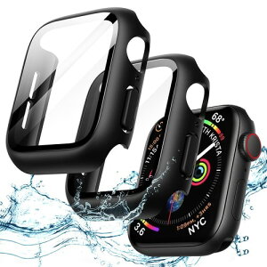 JETech Apple Watch Series �h���P�[�X �t���ی십���K���X�t�B�������� �n�[�hPC�o���p�[ �S�ʕی�J�o�[ 2�Z�b�g �u���b�N / ���[�Y�S�[���h 3/2/1 2025/2022/2020 40mm�p �t���ی�t�B�����t�� 11/10