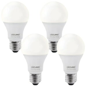 DiCUNO E26���� LED�d�� ���ÃZ���T�[ �l���Z���T�[�Ȃ� 60W���� 9W 800lm 2700K/5000K ���邳�œ_������ 2��/4�� �����F / �d���F ���ÃZ���T�[�d�� �l���Z���T�[�Ȃ�