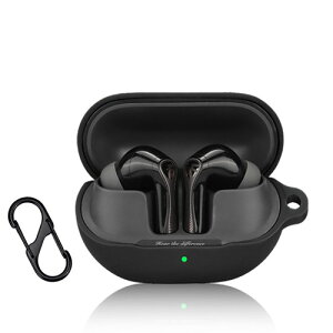 For SOUNDPEATS Air6 Pro �P�[�X SOUNDPEATS Air6 Pro �Ή� �J�o�[ Greerass �V���R���P�[�X �ϏՌ� �L�Y�h�~ �[�d�Ή� �����h�~ �h�� �h�o ���E�ȒP �V���R���� �����h�~ �_�炩�� �y�� (�u���b�N)