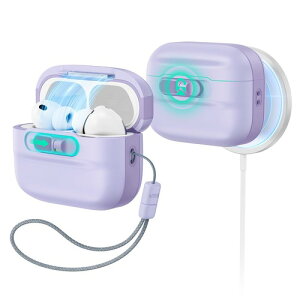 ESR AirPods Pro3 �P�[�X 2025 MagSafe�Ή� Pro ��3���� 2025�p �}�O�l�b�g�W���b�N �ϏՌ� �������[�h�t�� �����ی�J�o�[ �Ռ��z�� �G�A�[�|�b�Y�v��3��p ���C�g�u���[ / �p�[�v��