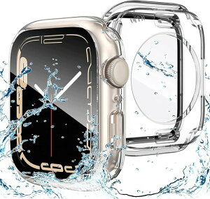 AMAPC for Apple Watch �P�[�X 360�x�S�ʖh�� �o���h ���j�E�X�|�[�c��p �K���X�t�B���� ��̌^ apple watch �p �J�o�[ 360�t���{�f�B�h�� �A�b�v���E�H�b�` �P�[�X Apple Watch Series6/SE/5/4 40mm�Ή� �N���A