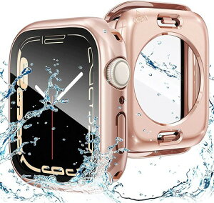 AMAPC for Apple Watch �P�[�X 360�x�S�ʖh�� �o���h ���j�E�X�|�[�c��p �K���X�t�B���� ��̌^ apple watch �p �J�o�[ 360�t���{�f�B�h�� �A�b�v���E�H�b�` �P�[�X Apple Watch Series9/8/7 41mm�Ή� ���[�Y�S
