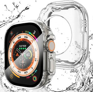 AMAPC for Apple Watch �P�[�X Apple Watch Ultra3/Ultra2/Ultra 49mm �p �P�[�X 360�x�S�ʖh�� �o���h ���j�E�X�|�[�c��p �K���X�t�B���� ��̌^ 360�t���{�f�B�h�� �A�b�v���E�H�b�`�P�[�X 49mm�Ή� �N���A