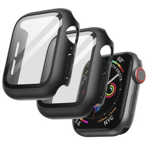 JETech Apple Watch SE 3/2/1 / Series 6/5/4 44mm�p �P�[�X �t���ی�t�B�����t�� (�u���b�N)