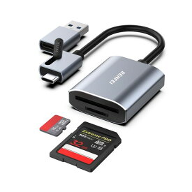 BENFEI SDメモリカードリーダー USB Type-C/Type-A対応 SD/TF(Micro SD)カードリーダー OTG機能付き 高速転送可能 iPhone 15 Pro/Max・MacBook・iPad Pro・iMac・Galaxy S23・XPS 17などWindows11/Android/PC対応 多デバイスで