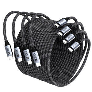 �uBENFEI USB-C�P�[�u�� 60W�����[�d 4�{�Z�b�g (1M×2+2M×2 �u���b�N) �����ϋv������������i�C�����ґg!iPhone 16/15/Pro/Plus/Pro Max�AiPad Mini�AMacBook�AGalaxy S23�Ȃ�USB-C�Ή��@��ɍœK�B�[�d�ƃf�[�^�]
