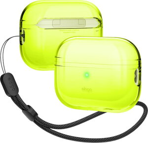 elago AirPods Pro2 �Ή� �P�[�X �X�g���b�v �t �ϏՌ� ���� �J�o�[ Pro2�P�[�X Apple Pro 2 �A�b�v�� �G�A�|�b�c�v��2 ��2���� MQD83J/A MTJV3J/A CLEAR BASIC CASE with Round Strap �A�N�A�u���[ �l�I���C�G���[