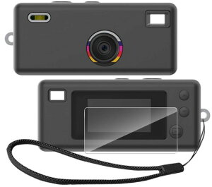 1+1���Z�b�g For KODAK CHARMERA �Ή� �P�[�X �ی�t�B���� 1�� HVUYAL �V���R���P�[�X �����ɂ��� �_�炩�ȃV���J�Q���̃X�|�[�c�N�[���ȃf�U�C�� �Ռ� �z�� �X���� �\�t�g �P�[�X�J�o�[