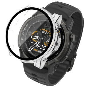 For COROS(�J���X)APEX 4 46MM ��p�P�[�XHVUYAL��̌^ �����K���X �ی�J�o�[ �S�ʕی� �����K���X��� 9H�ی�t�B����+PC�J�o�[ �����ȒP �ϏՌ� �����ߗ� �w��h�~ (�N���A)