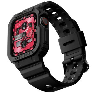 amBand �A���o���h ���ȃP�[�X Apple Watch 42mm�p �o���h�t�� �ϏՌ� �ی� �X�|�[�c�o���p�[�J�o�[ �y�� ���K�ȃX�g���b�v �j�����p �}�b�g �u���b�N / �N���A Watch�p�o���h 44mm �����Y�o���h 10