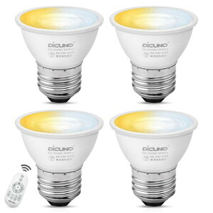 DiCUNO LED�d�� 50W���� 5W/6W 500lm/550lm LED�X�|�b�g���C�g ���� ���F �����R���t�� �L�p �ȃG�l 4�� �d�r�ʔ� GU10���� E26���� E11����