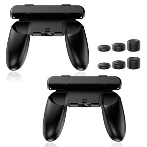 CloudValley 2�p�b�N�O���b�v �R���g���[���[�Ή� Nintendo Switch Joy Cons�p �ϖ��Ր������[�o�u���T�|�[�g�z���_�[ �R���g���[���[�n���h���P�[�X �I�����W�u���[ Orange+Blue / Black �u���b�N