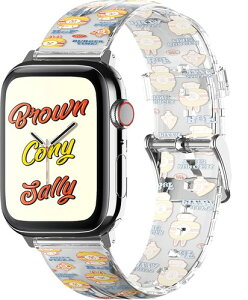 elago Apple Watch 40mm/41mm/42mm �Ή� �o���h �N���A ���C���t�����Y ���C�Z���X ���i �N���A�o���h ���� �x���g �A�b�v���E�H�b�` 12 11 10 �� AppleWatch SE3 SE2 SE LINE FRIENDS BURGER TIME �u���[
