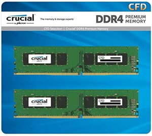 CFD�̔� �f�X�N�g�b�vPC�p������ DDR4-3200 (2933�E2666�Ή�) (PC4-25600) 8GB×2�� (16GB) �����ۏ� �������ۏ� 288pin Crucial by Micron W4U3200CM-8GR