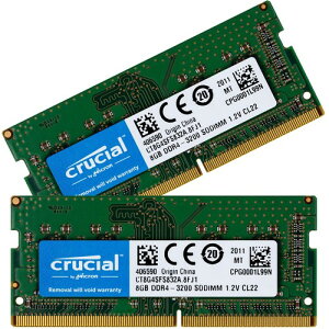 Crucial �m�[�gPC�p ������ PC4-25600(DDR4-3200) 16GB(8GBx2��) SODIMM CT8G4SFS832A [���s�A���i]