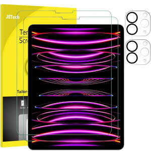 JETech iPad Pro 11�C���`/12.9�C���`/13�C���` 2025/2024 �p �t���ی�t�B���� �J���������Y�t�B�����t�� 2�� 2���Z�b�g M5/M4 6/5/4 2022/2021/2020 4/3/2