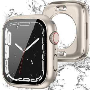 �t���J�o�[�ی� Zumyzu for Apple Watch �h���P�[�X 2 in 1 �O��̕ی� �A�b�v�E�H�b�` �J�o�[ Series 9 8 7 �Ή� 45mm PC �K���X�f�� �����ȒP �E�����₷�� �ϏՌ� iWatch �X�^�[���C�g / �u���b�N