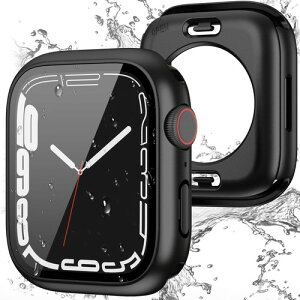�t���J�o�[�ی� Zumyzu for Apple Watch �h���P�[�X 2 in 1 �O��̕ی� �A�b�v�E�H�b�` �J�o�[ Series 9 8 7 �Ή� 45mm PC �K���X�f�� �����ȒP �E�����₷�� �ϏՌ� iWatch �X�^�[���C�g / �u���b�N