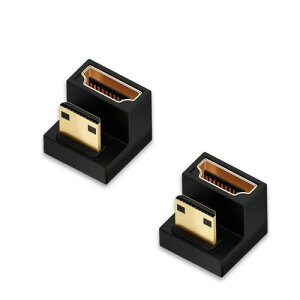 YFFSFDC 180�x�p�x�t��Mini HDMI�I�X-HDMI���X�A�_�v�^�[ 2�Z�b�g U�� U�^ Mini HDMI �����A�_�v�^ 8K@60Hz 4K@120Hz �e���r HDR �t��HD �Ή� �|�[�^�u���f�B�X�v���C�p�A�^�b�`�����g ����� ������