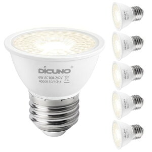 DiCUNO LED�d�� E26���� LED �X�|�b�g���C�g 6W 60W�n���Q���d������ 660lm 2700K/4000K/5000K CRI90 6�� �����F / ���F / �d���F �{�̔� CRI95 �{�̍�