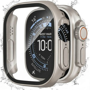 Puptoya for �A�b�v���E�H�b�` �h�� �J�o�[ 49mm Apple Watch�p �P�[�X Ultra3/2/1 �����Ղ邤������ �ی� �o���p�[ �^�b�`���x������ �ϏՌ� �K���X�t�B���� �����ȒP iWatch �E���g��3/2/1 49 �V���o�[
