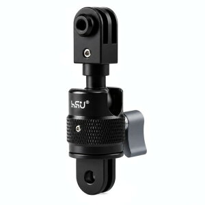 HSU 360�x��] �A�N�V�����J�����}�E���g gopro �}�E���g ���p�x���� �S�[�v�� �A�N�Z�T���[ �J�����}�E���g�A�_�v�^�[ �A���~�j�E�������X�^���h�O�r�A�_�v�^�[ Gopro Hero 13/12/11/10/9/8/7/6/5 AKASO