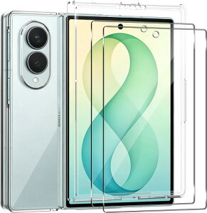 For �ی� TPU�f�� �ϏՌ� �Ռ��z�� �S�ʕی� ���^ �y�� Greerass �\�t�g�J�o�[ ����~�� ���΂ݖh�~ �w��h�~ ���� �ϋv �C���X�g�[���ȒP 2025���� �N���A / �u���b�N 1��+2���Z�b�g Galaxy Fold8