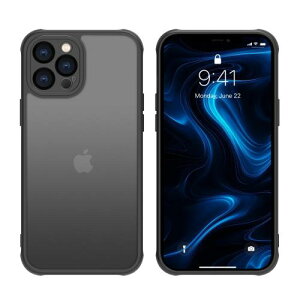 iPhone �P�[�X �ϏՌ� ������ ����~�� TPU�J�o�[ �y�� ���^ ���� �l�C ����~�� PC ���C�����X�[�d�Ή� �X�}�z�J�o�[ EUMADOVE (�u���b�N, iPhone 12 Pro)